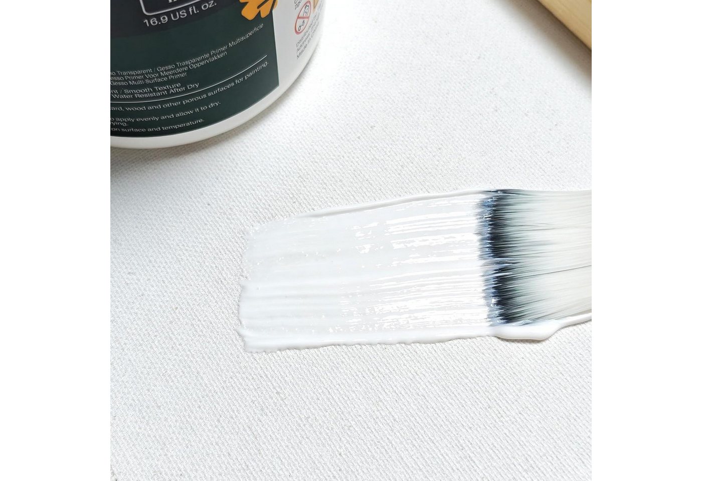 Artecho Bastelfarbe Gesso Grundierung Transparent 500 ml – Acryl Grundierung,Grundierfarbe, Für Leinwand, Papier, Holz & Karton – Wasserfest, Dauerhafte Haftung Bild 5