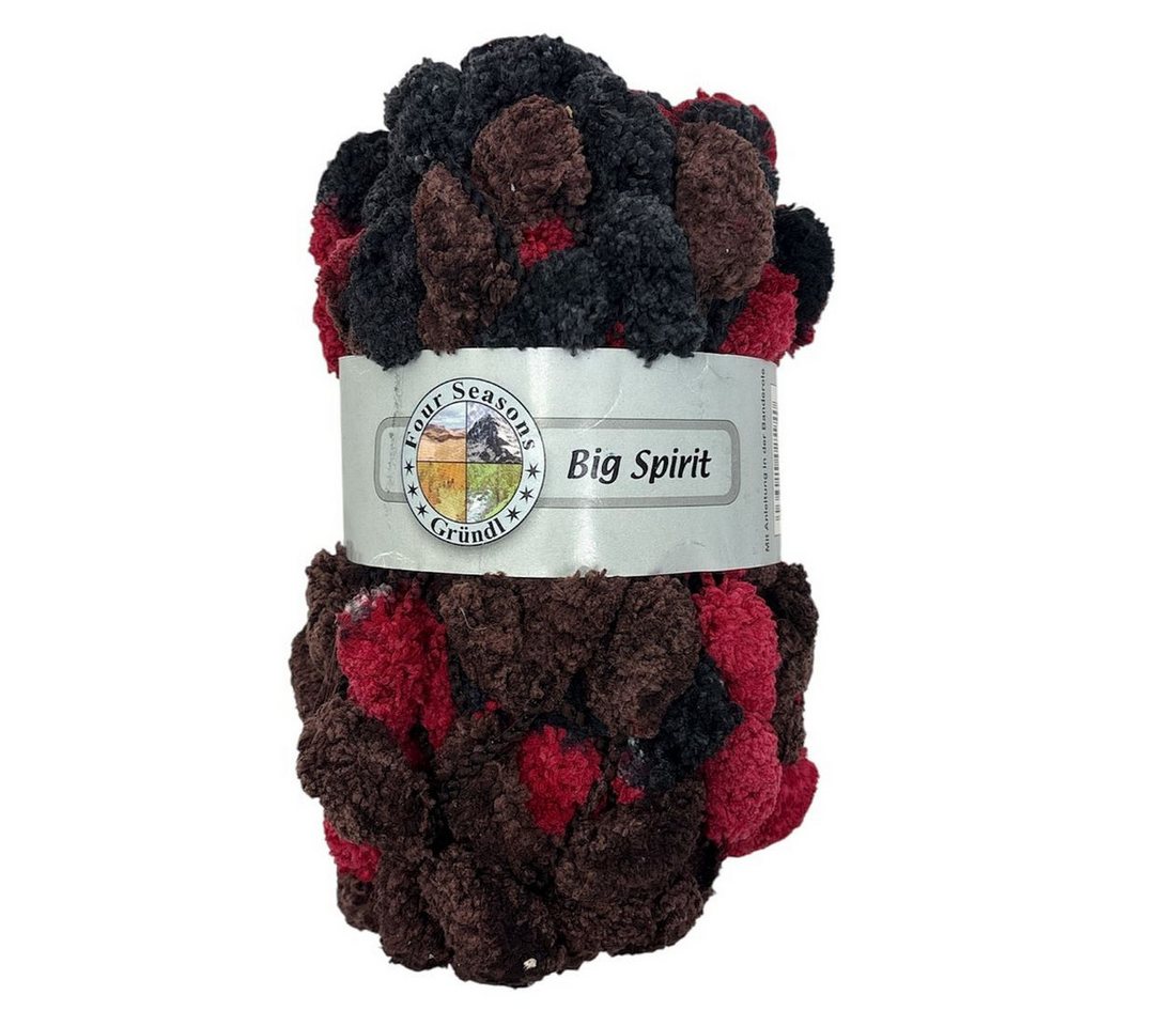 Gründl Big Spirit -Four Seasons Strickwolle 100g Pompomgarn, Noppengarn Effektgarn, 24 m (Packung, 1er Pack), schöner Farbverlauf Bild 2