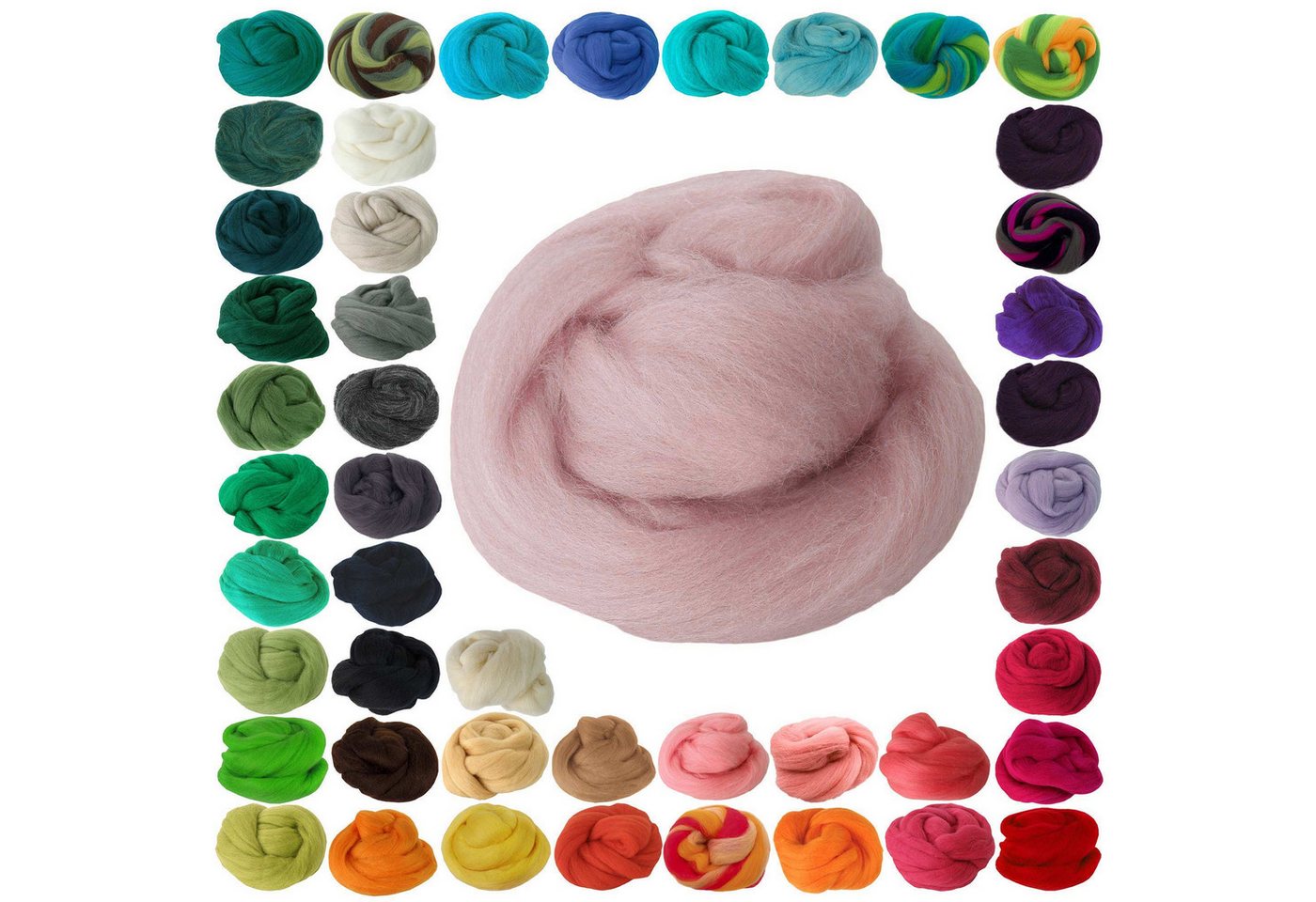 maDDma 25g Filzwolle / Märchenwolle, Nass- u. Trockenfilzen, Farbwahl Bastelgarn, rosa Bild 2