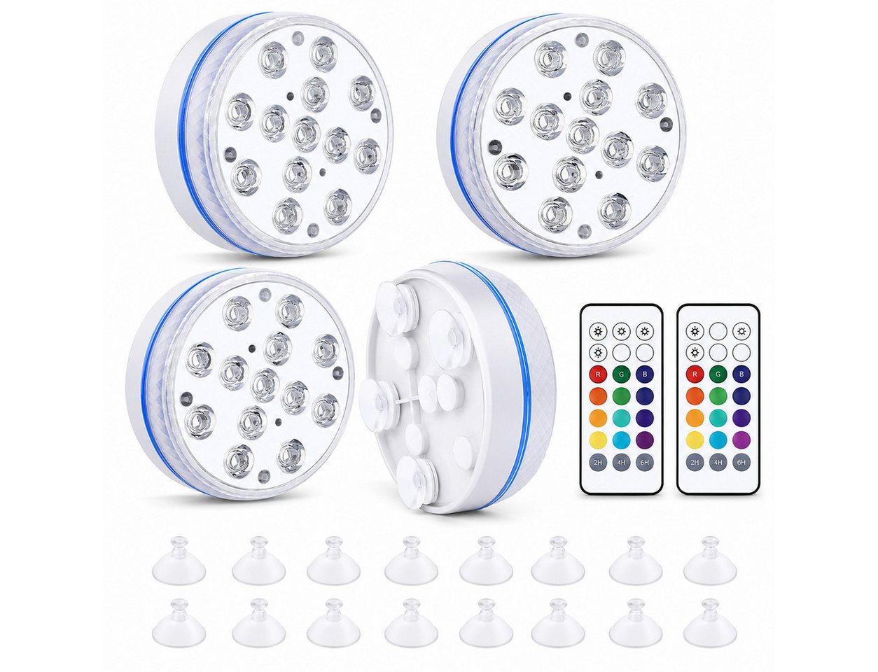 Lisabonde Pool-Lampe LED Poollicht Unterwasserlicht IP68 Wasserdicht Magnetisch RGB, RGB-LED, LED, Mehrfarbig, IP68 wasserdicht, 16 Farbwechsel-Optionen