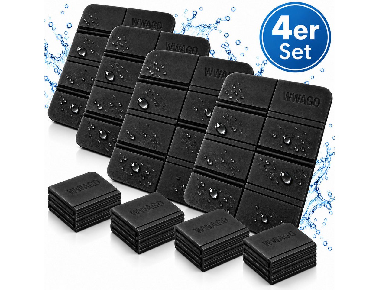 Forrlite Sitzkissen Stuhlkissen Outdoor faltbar 1er Set,Thermo, wasserdicht Sitzunterlage, ultraleicht & kompakt, für Camping, Wandern & Stadion