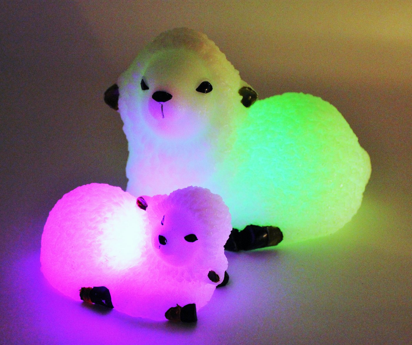 Luna24 simply great ideas... LED Dekofigur LED Kerze Schäfchen, 2er Set, LED fest integriert, Farbwechsel Bild 2