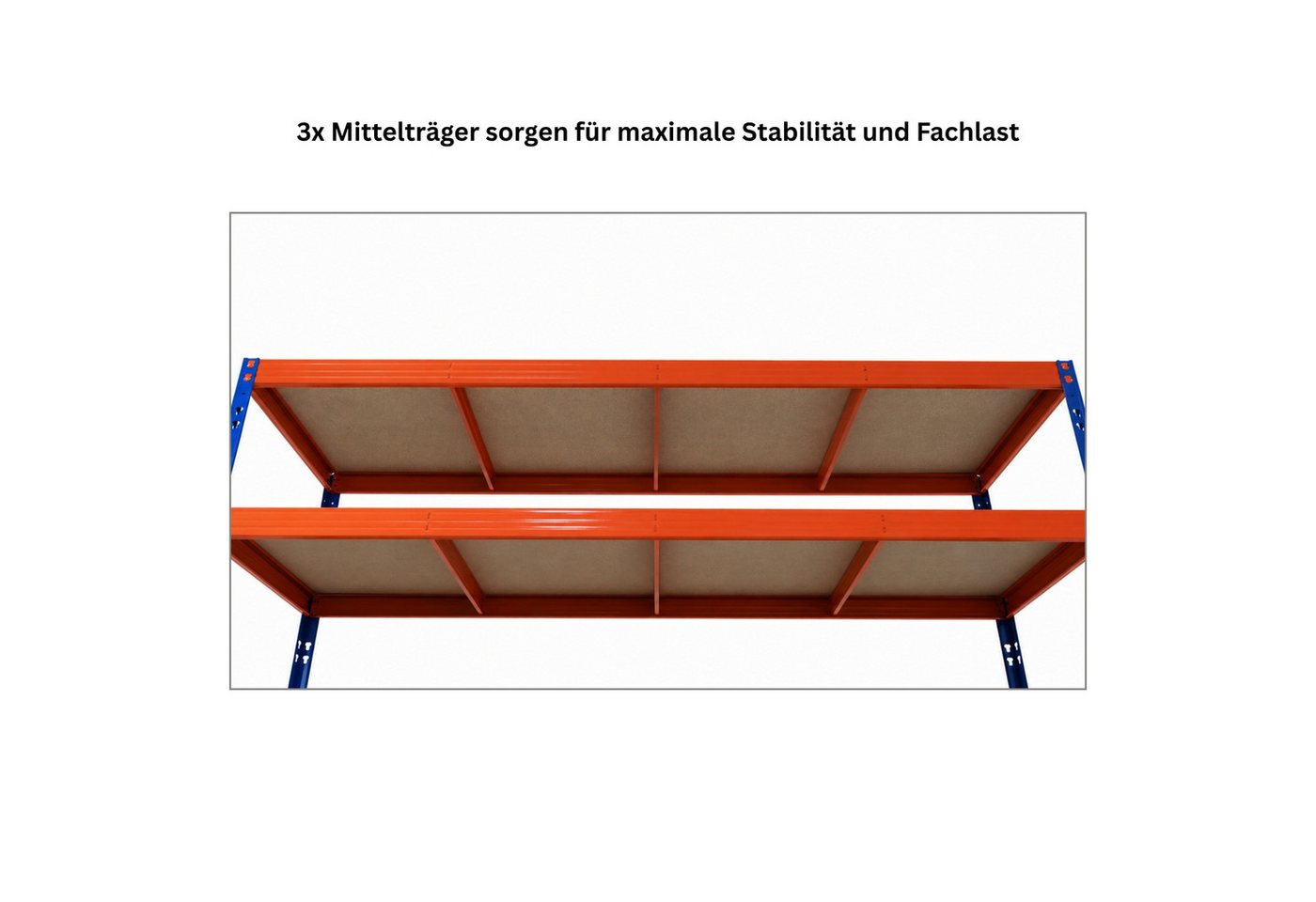 PROREGAL® Schwerlastregal Steckregal Profi-Weitspannregal RHINO bis zu 500kg Fachlast