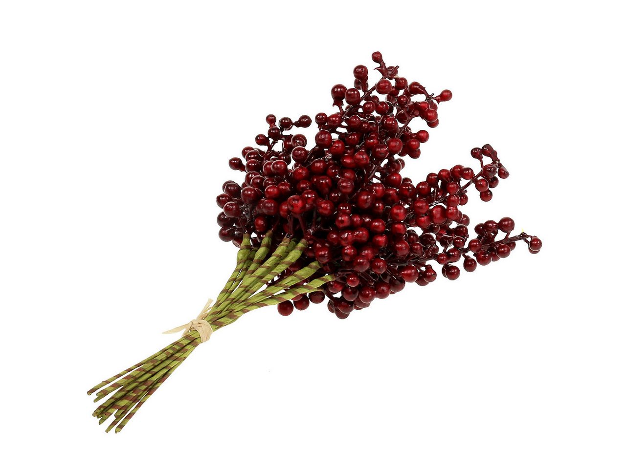 Künstliche Zimmerpflanze Beerenpick Rot künstlich 23cm 12 Stück - Deko-Zweig für Herbst, Florists Products, Höhe 1 cm Bild 2