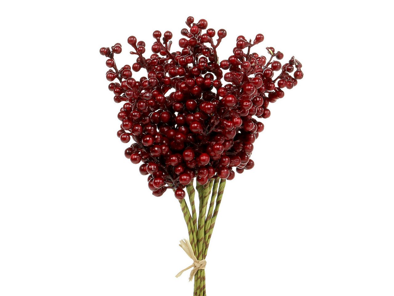 Künstliche Zimmerpflanze Beerenpick Rot künstlich 23cm 12 Stück - Deko-Zweig für Herbst, Florists Products, Höhe 1 cm Bild 3