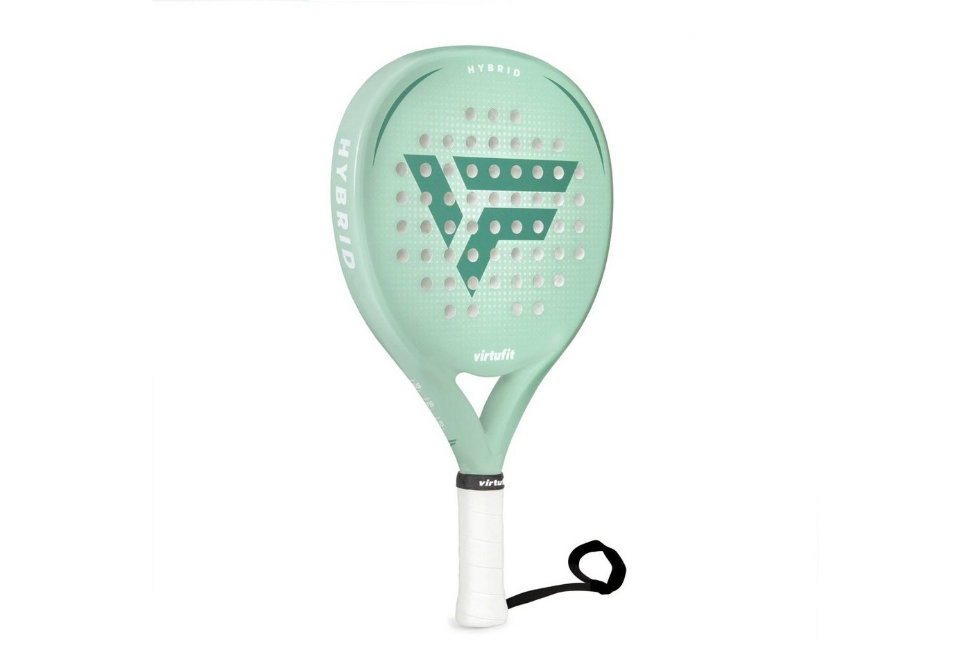VirtuFit Padelschläger VirtuFit Hybrid Padel Set - Mintgrün - 3 Bälle - Overgrip Bild 2