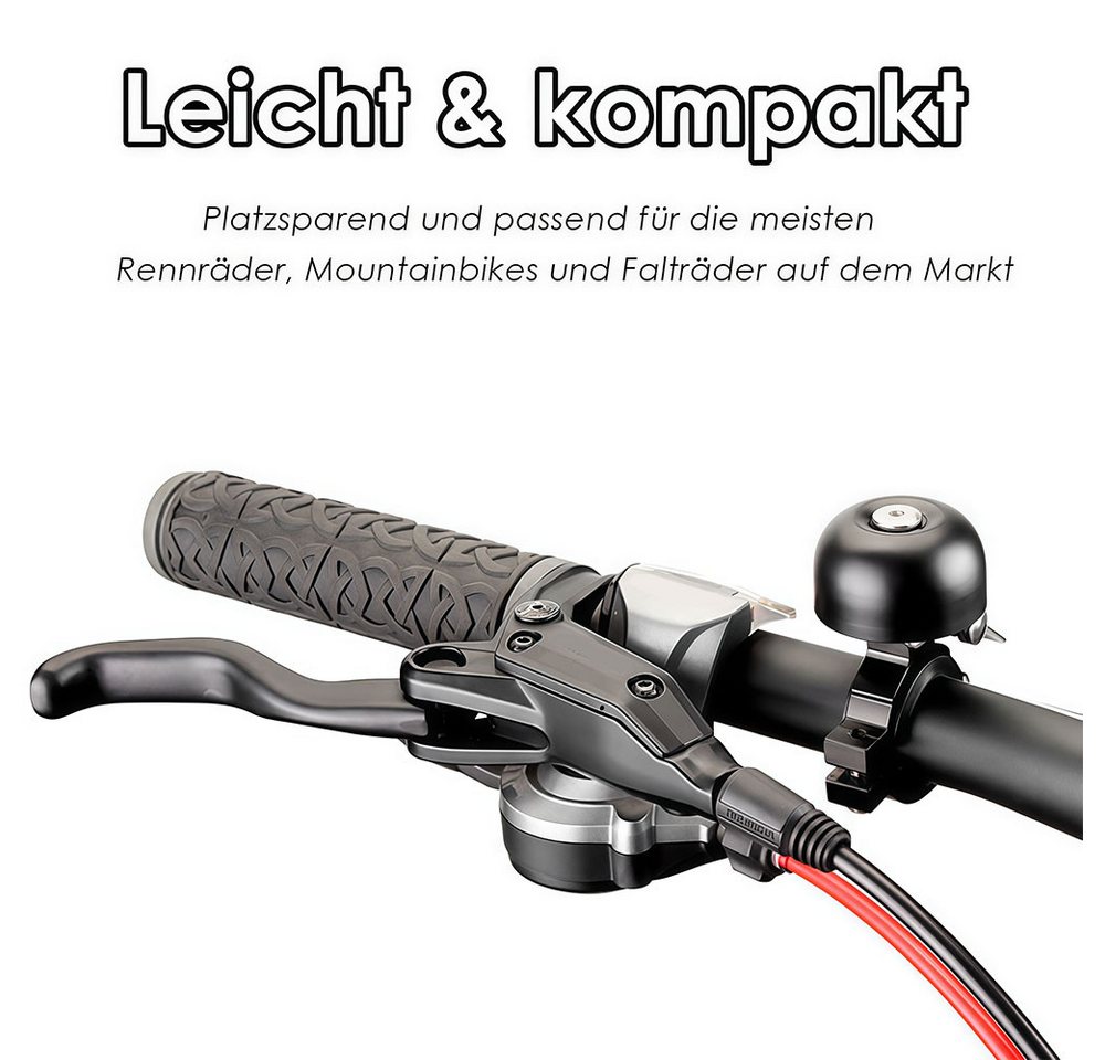 AFKSMILE Fahrradklingel Klingel Fahrrad,fahrradklingel mountainbike,75 dB fahrradklingel laut, Klassische Fahrradklingel aus Messing,für Lenker von 22.2 bis 28 mm