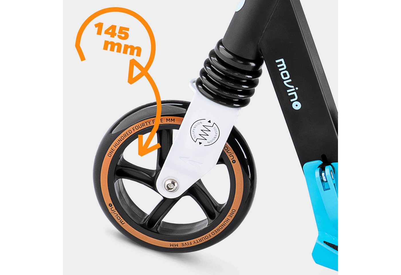 Movino Cityroller Kinderroller MOVINO VIBE Leicht 2,9kg Klappbar 145mm Rollen Bild 4