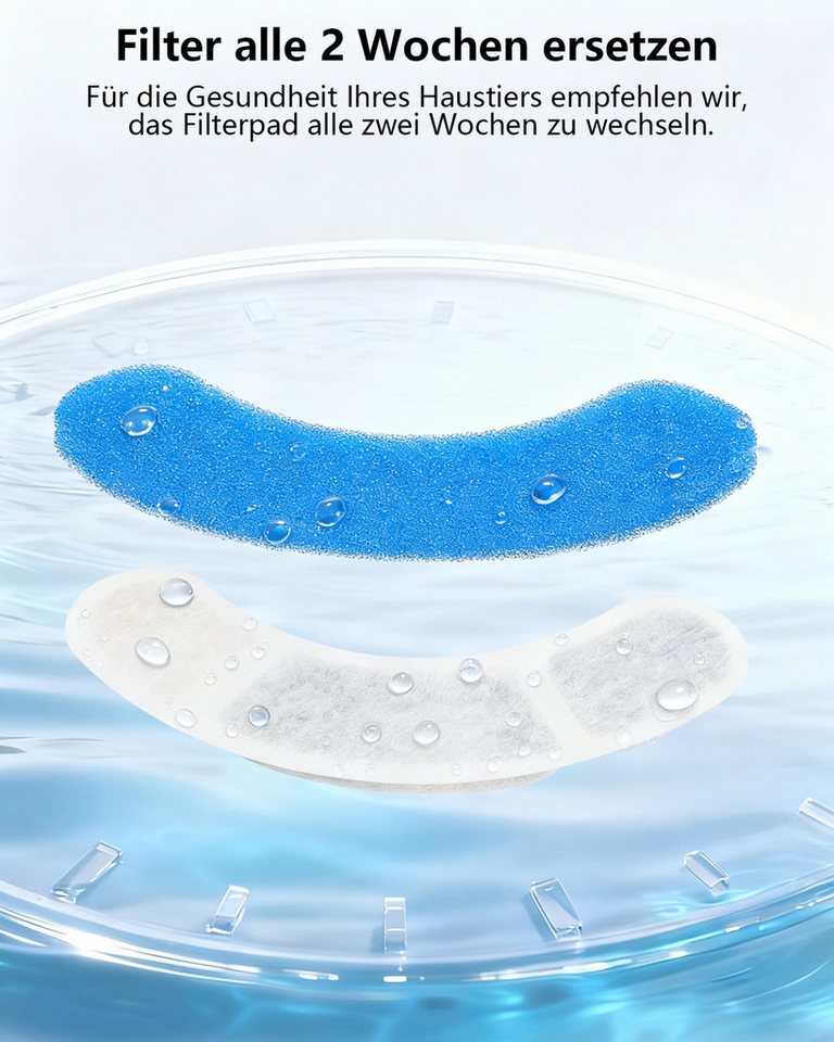 skelo Wasserfilter Katzenbrunnen Filter, 8er Pack Ersatzfilter für Katzen Trinkbrunnen, Zubehör für skelo, 8er Set, 4 Monate Vorrat