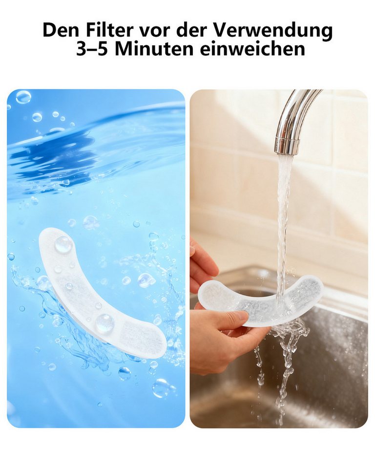 skelo Wasserfilter Katzenbrunnen Filter, 8er Pack Ersatzfilter für Katzen Trinkbrunnen, Zubehör für skelo, 8er Set, 4 Monate Vorrat Bild 4