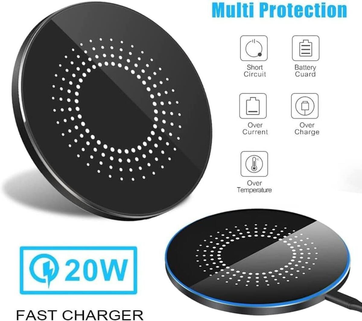 FELIXLEO Wireless Charger 15W Induktions Ladegeraet fuer Samsung iPhone magnetisches Ladekabel Bild 2
