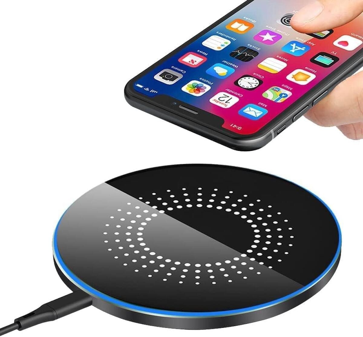 FELIXLEO Wireless Charger 15W Induktions Ladegeraet fuer Samsung iPhone magnetisches Ladekabel Bild 4
