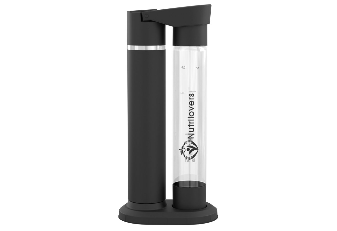 Nutrilovers Wassersprudler NUTRI-STREAM Wassersprudler C02 Edelstahl Schwarz, patentiertes System, Wassersprudler mit patentiertem Luftbefüllungssystem Bild 5