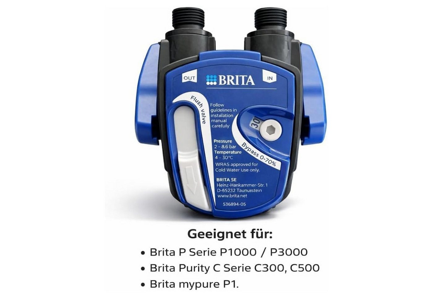 Neues Wasser Untertisch-Trinkwassersystem P1000 Untertisch-Wasserfilter-Set mit 3-Wege-Armatur, VANTO L-Auslauf, BRITA P1000 Filterset mit Digiflow-Zähler Bild 3