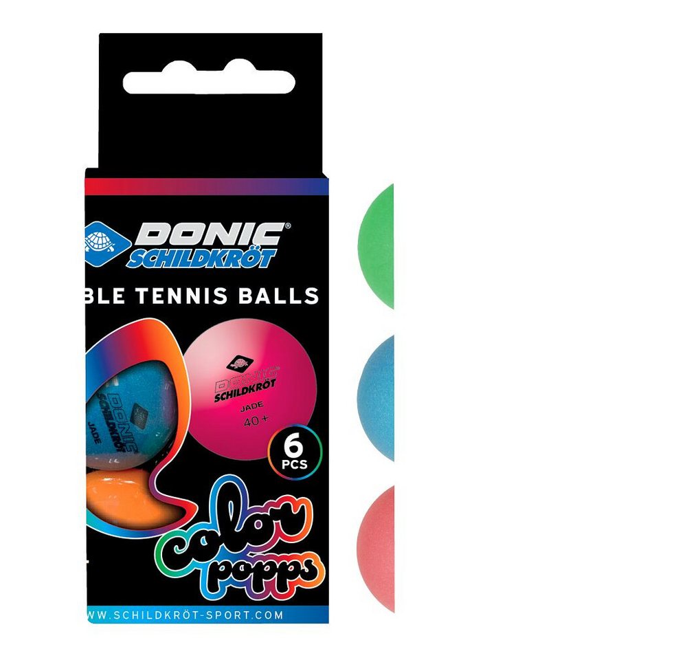 Donic-Schildkröt Tischtennisball Tischtennisbälle-Set Colour Popps, Für Kinder, Anfänger und Freizeitspieler Bild 2