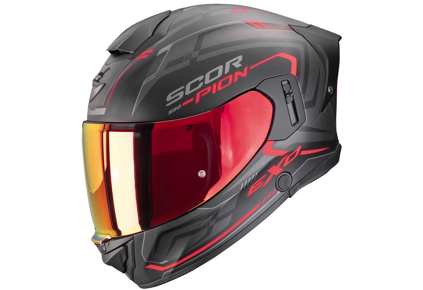 Scorpion Exo Motorradhelm Scorpion EXO-530 Air Slope Integralhelm Matt-Schwarz / Rot XS (1er Set), integralhelm motorrad Bild 2