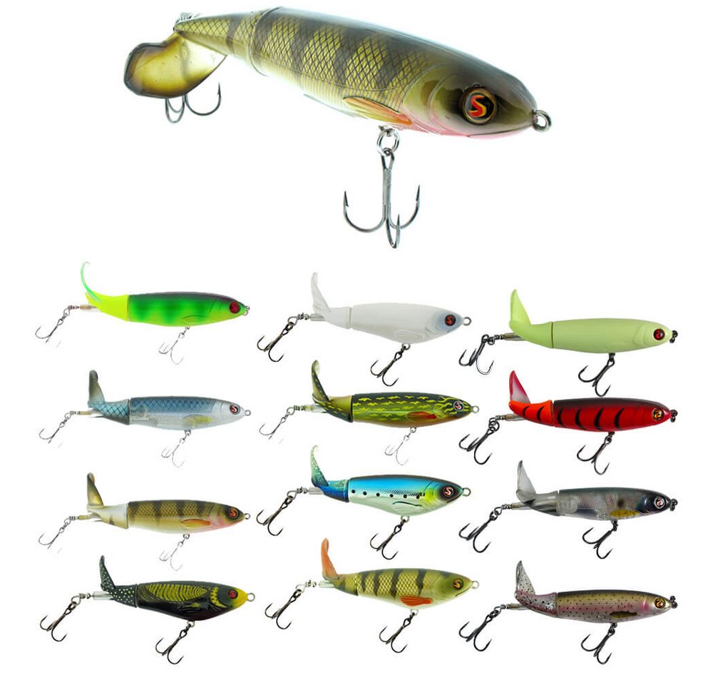 River2Sea Kunstköder River2Sea Whopper Plopper 130 Wobbler 39g Hardbait Hecht Raubfisch, (1-St)