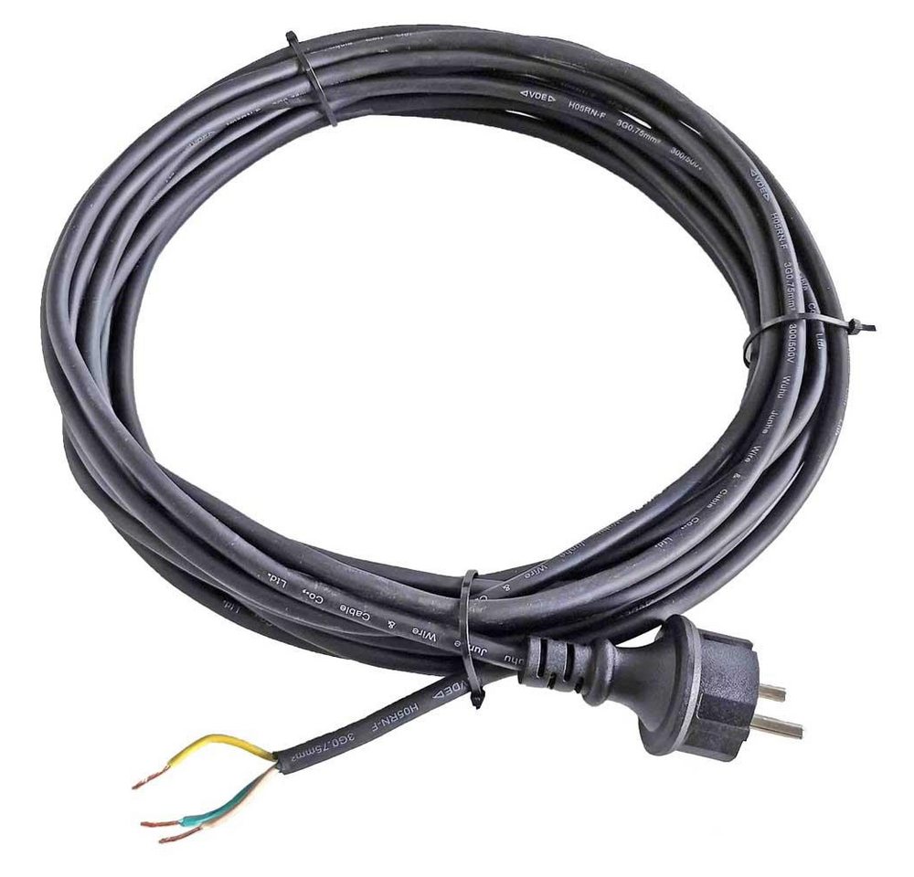 ALLEGRA Anschlusskabel 8 m H05RN-F 3G0,75 mm² 230V Elektro-Kabel, (800 cm), Gummikabel, 8 m, innen & außen, Typ-F Stecker