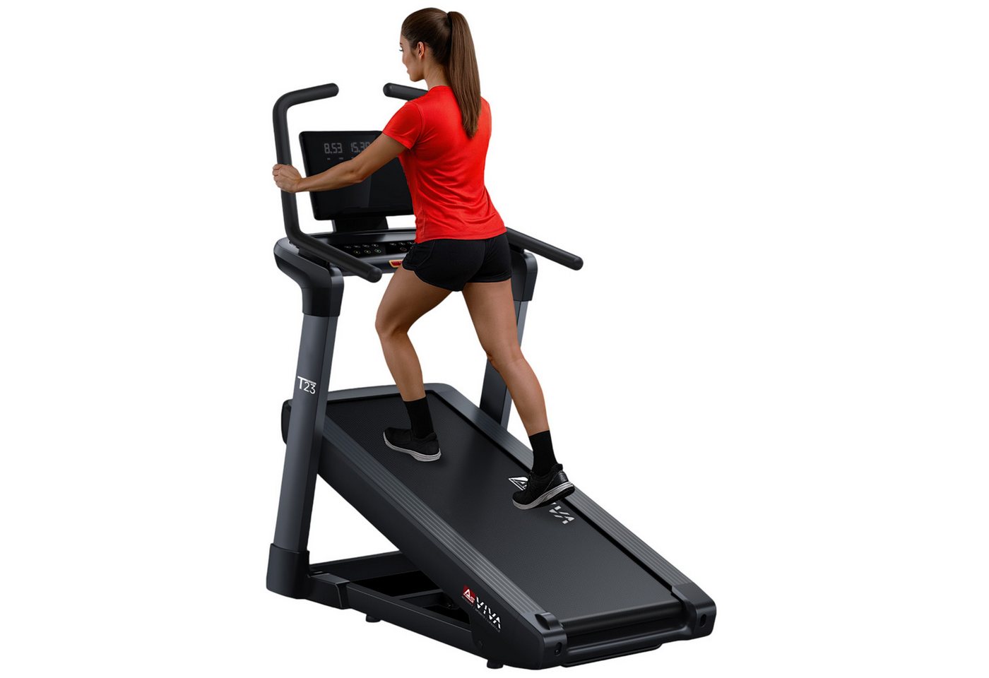 AsVIVA Laufband T23 Pro Climb Laufband, 42 % Steigung, 18,8 km/h, 7 PS, bis 150 kg, bis 42 % Steigung, 7 PS Motor, 18,8 km/h, USB, Bluetooth Bild 5