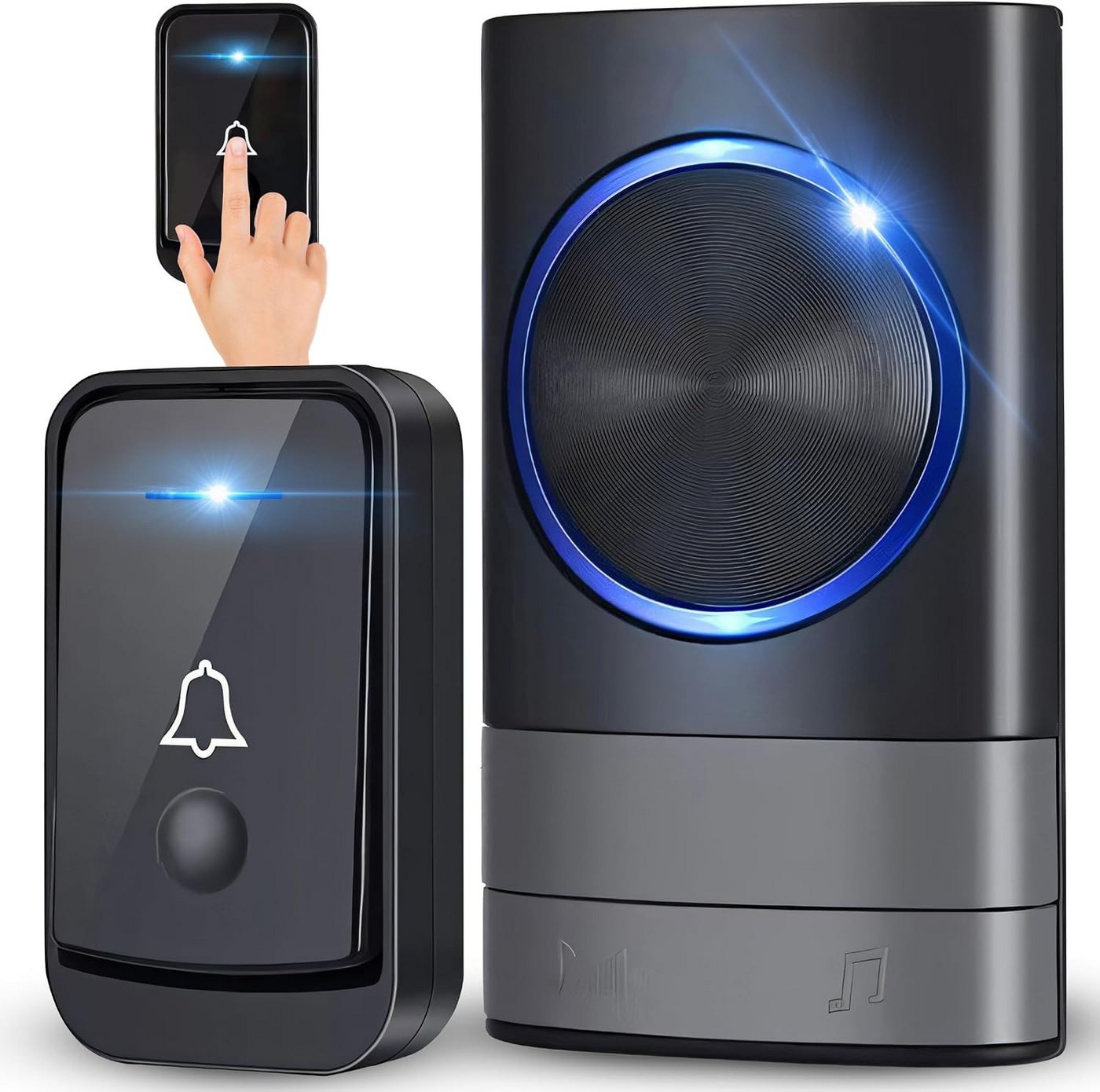 FELIXLEO Smart Home Türklingel Funk Türklingel Kabellos Wasserdicht IP65 Haustürklingel Set (1-tlg) Bild 2