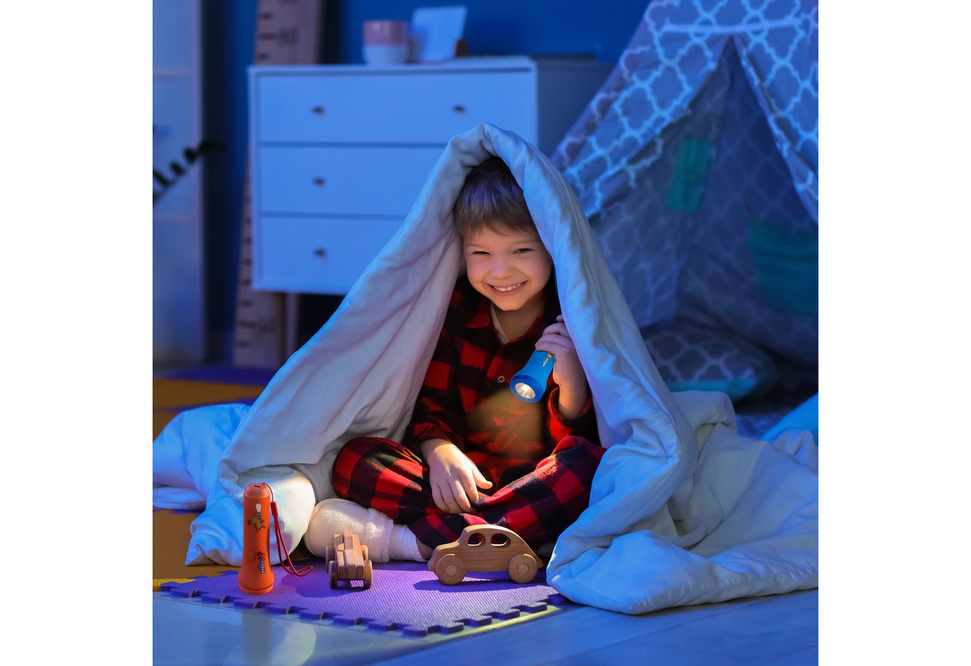 Die Maus DieMaus Kindertaschenlampe im 2er-Set Maus & Elefant Kinderfernglas Bild 2