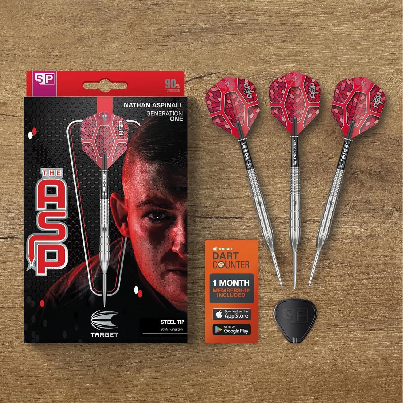 TARGET DARTS Dartpfeil Nathan Aspinall Gen 1 Steel Tip Darts, 90% Wolfram, 24G Swiss Points Bild 3