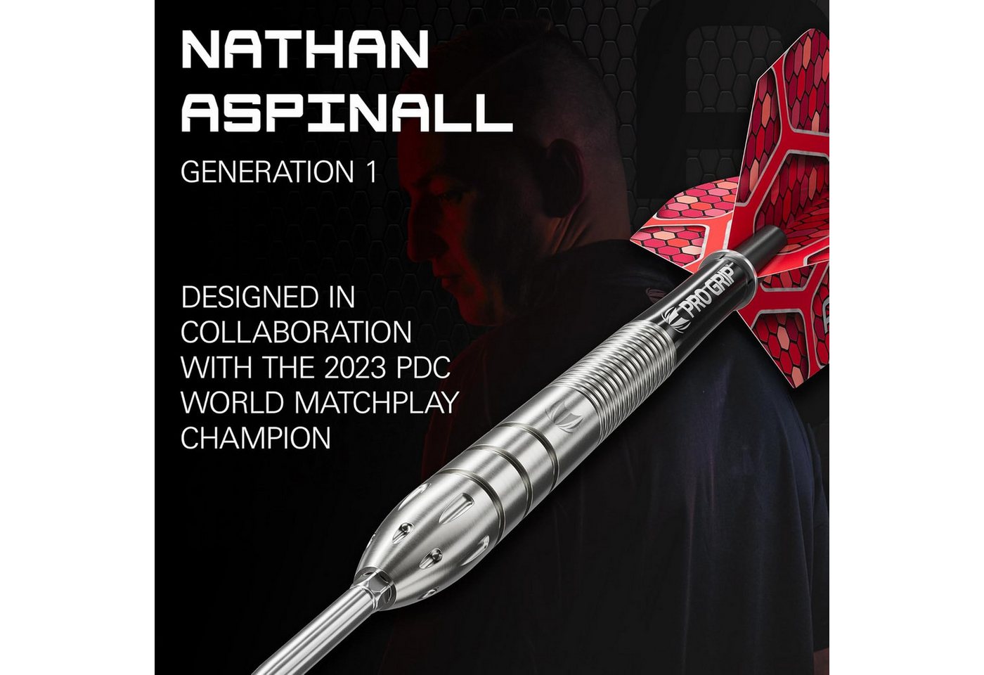 TARGET DARTS Dartpfeil Nathan Aspinall Gen 1 Steel Tip Darts, 90% Wolfram, 24G Swiss Points Bild 5