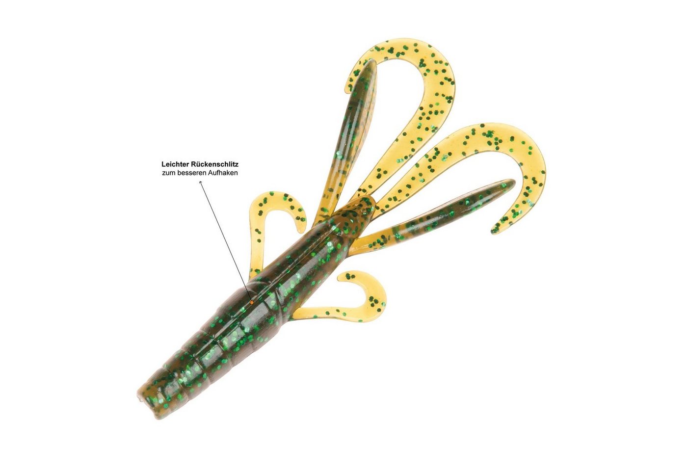 Zite Kunstköder Creature Bait Gummiköder 12 Stk Inzite Craw 7,5cm Mossy Swamp