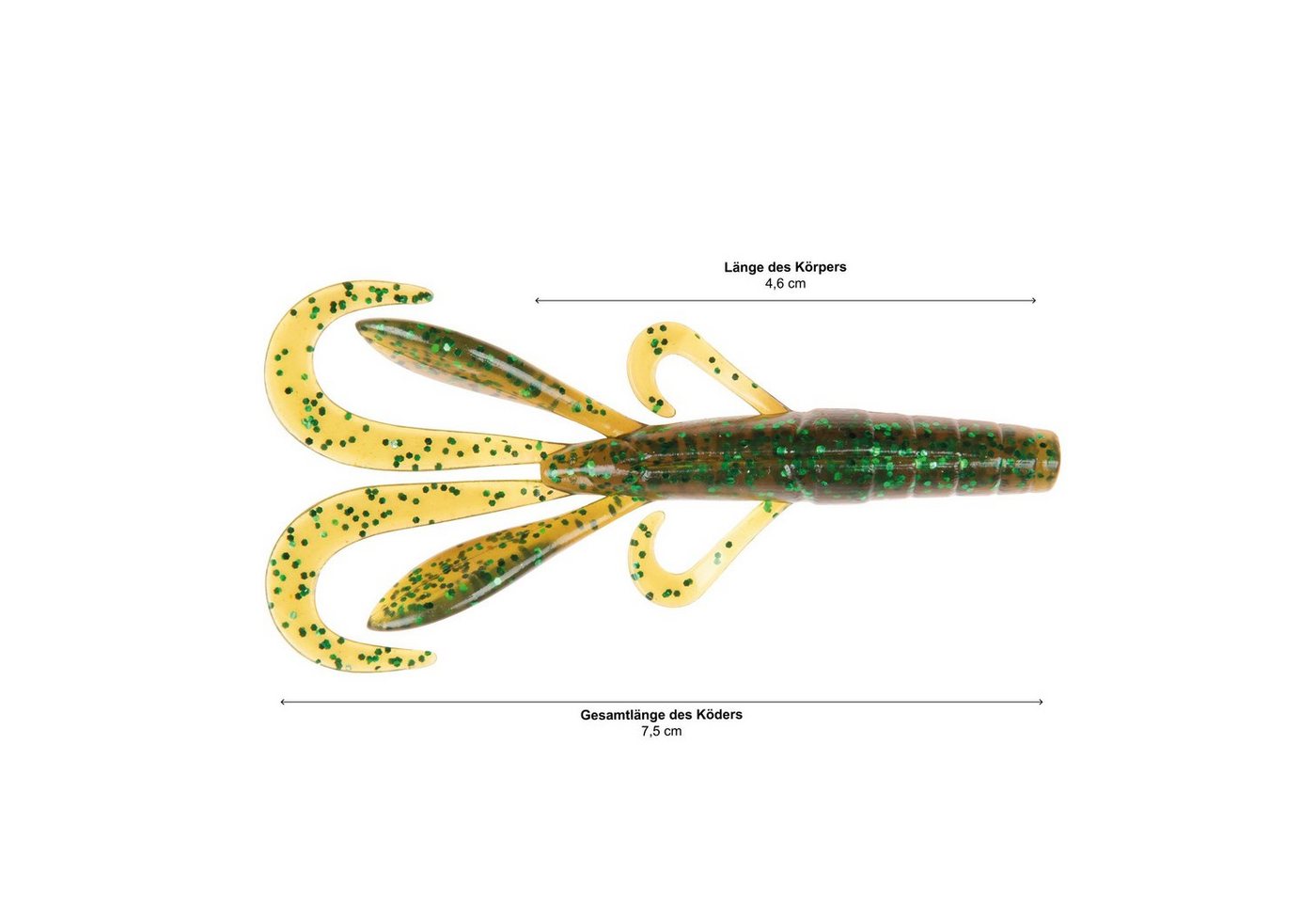 Zite Kunstköder Creature Bait Gummiköder 12 Stk Inzite Craw 7,5cm Mossy Swamp Bild 2