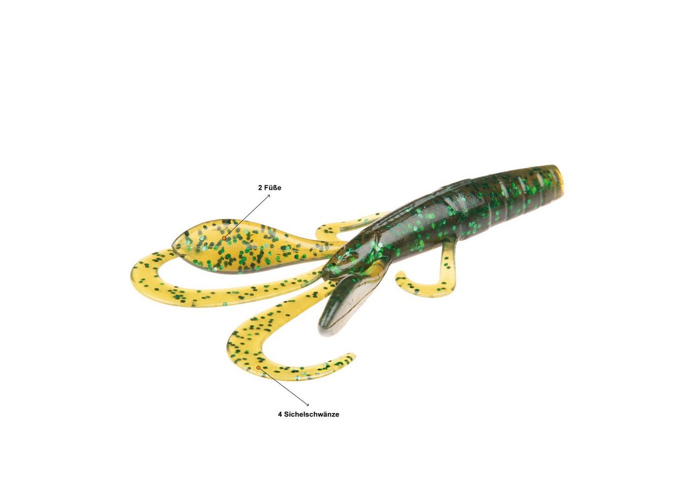Zite Kunstköder Creature Bait Gummiköder 12 Stk Inzite Craw 7,5cm Mossy Swamp Bild 3