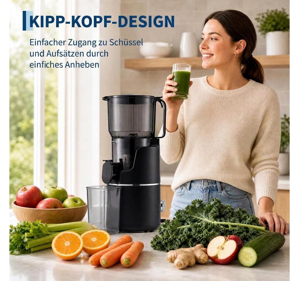 GarveeMore Entsafter Kaltpress-Entsafter leiser Motor für Obst & Gemüse Bild 5