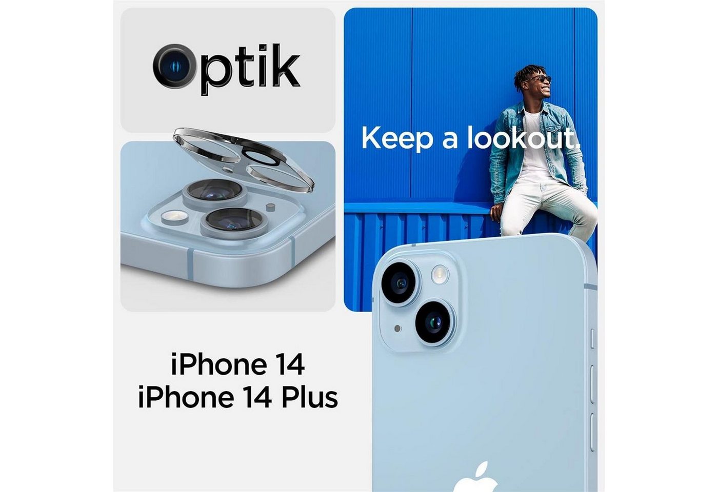CoolGadget Schutzfolie Kameraschutz Glas für Apple iPhone 14 Plus, (Spar-Set 2in1, Staubgeschützt/Staubsicher), Schutzglas für Kamera-Linsen Panzerfolie für iPhone 14 Plus Folie Bild 3