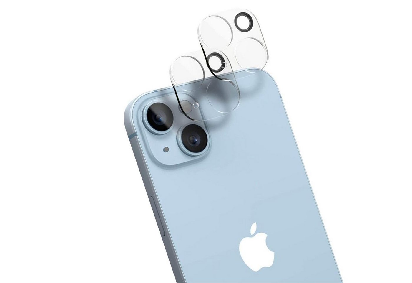 CoolGadget Schutzfolie Kameraschutz Glas für Apple iPhone 14 Plus, (Spar-Set 2in1, Staubgeschützt/Staubsicher), Schutzglas für Kamera-Linsen Panzerfolie für iPhone 14 Plus Folie Bild 5