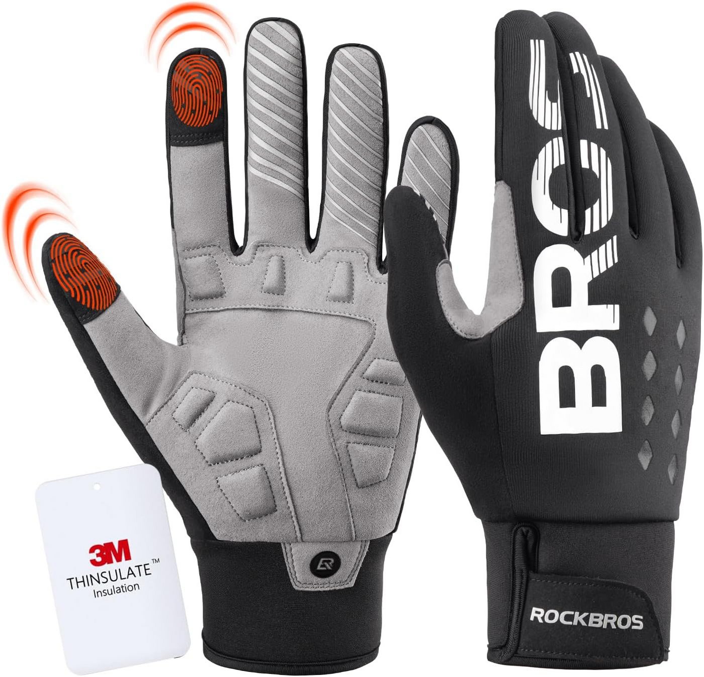 ROCKBROS Fahrradhandschuhe Winter Radhandschuhe Unisex mit Thinsulate und Touchscreen Bild 3