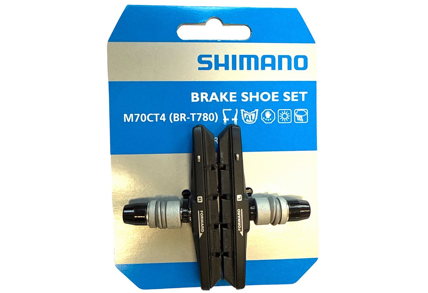 Shimano Felgenbremse Shimano XT Bremsschuh BR-T670 Fahrrad V-Brake Cartridge Bremsbeläge