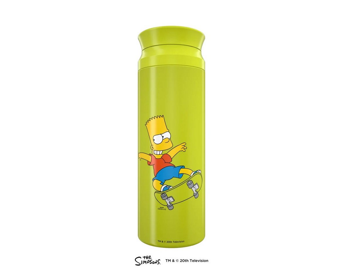 HOLY STONE Isolierflasche HOLY Thermo Shaker Becher Simpsons Edition 700ml Edelstahl Bart grün