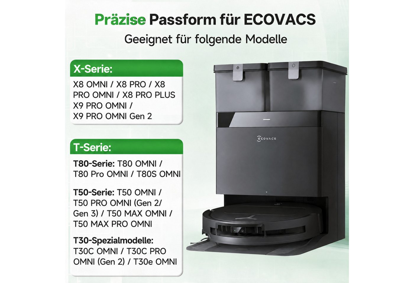 WOWDSGN Staubsaugerbeutel 12er Pack Aktivkohle Staubbeutel für Ecovacs Deebot T/X-serie, passend für Ecovacs, 3,2L große Kapazität, Staubsauger Absaugstation Ersatzbeutel Zubehör Bild 5