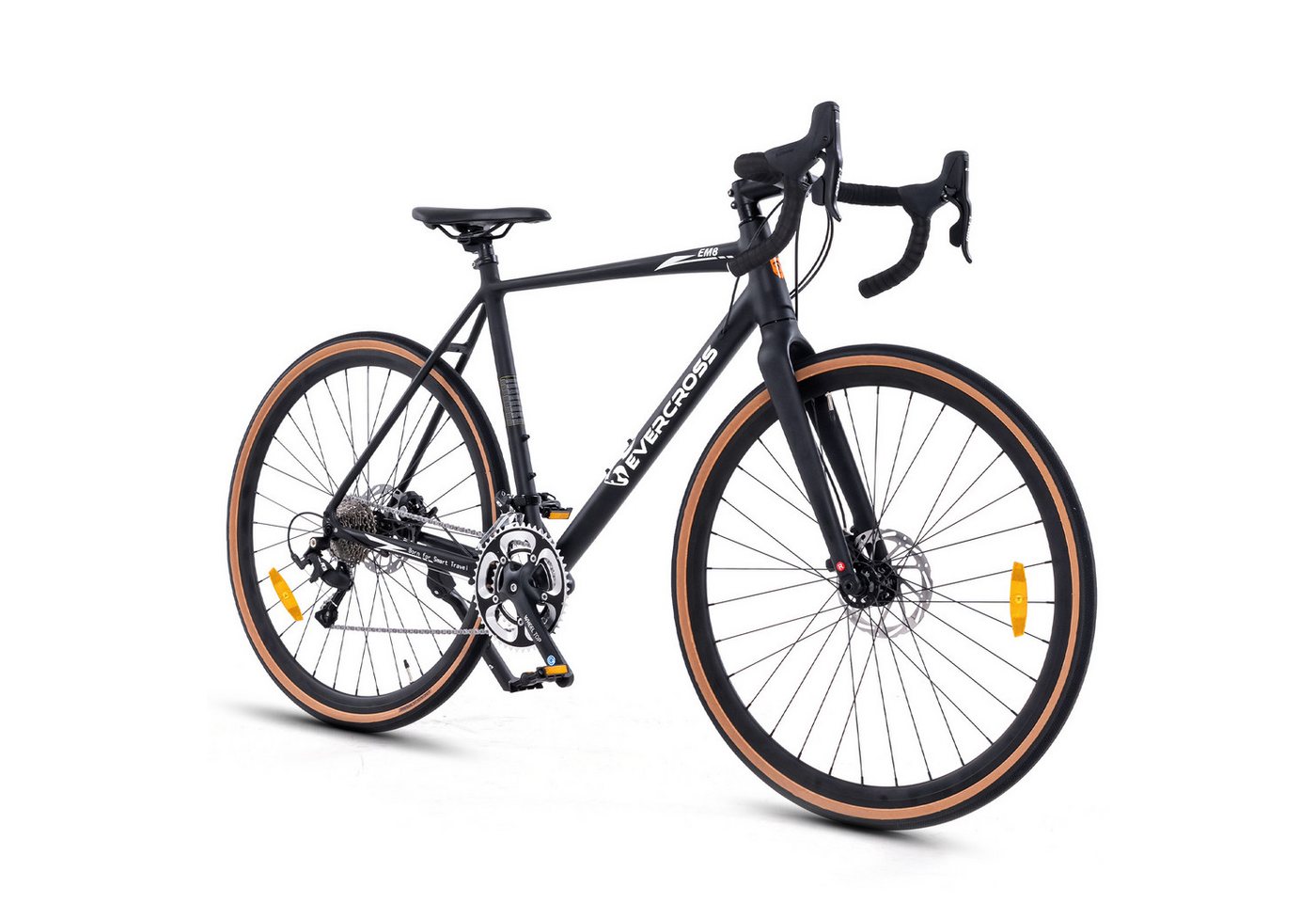 EVERCROSS TECH Rennrad EM8, 700C, Alu Gravelbike 16 Gang-Schaltung, Damen, Herren, 16 Gang, Kettenschaltung, Felgenbremse, Gewicht nur 12 kg Bild 3