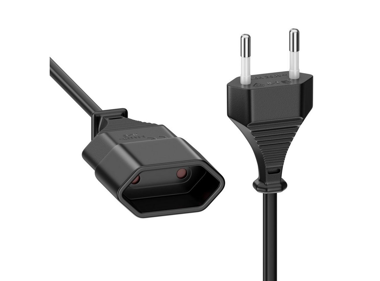 deleyCON deleyCON 3m Stromkabel Verlängerung Eurostecker auf Typ-C Euro Buchse Stromkabel Bild 4
