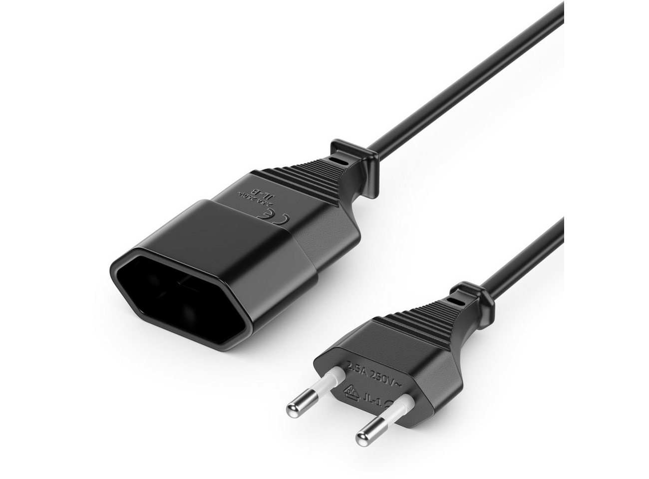 deleyCON deleyCON 3m Stromkabel Verlängerung Eurostecker auf Typ-C Euro Buchse Stromkabel Bild 5