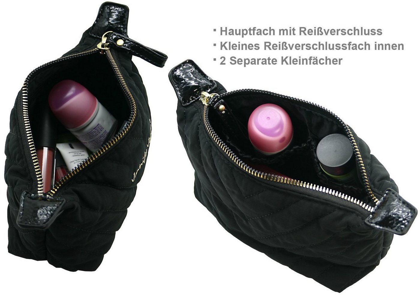 J JONES JENNIFER JONES Kosmetiktasche - Beautycase - Kulturtasche - Schminktasche, 2 Größen, praktisches Design Bild 5