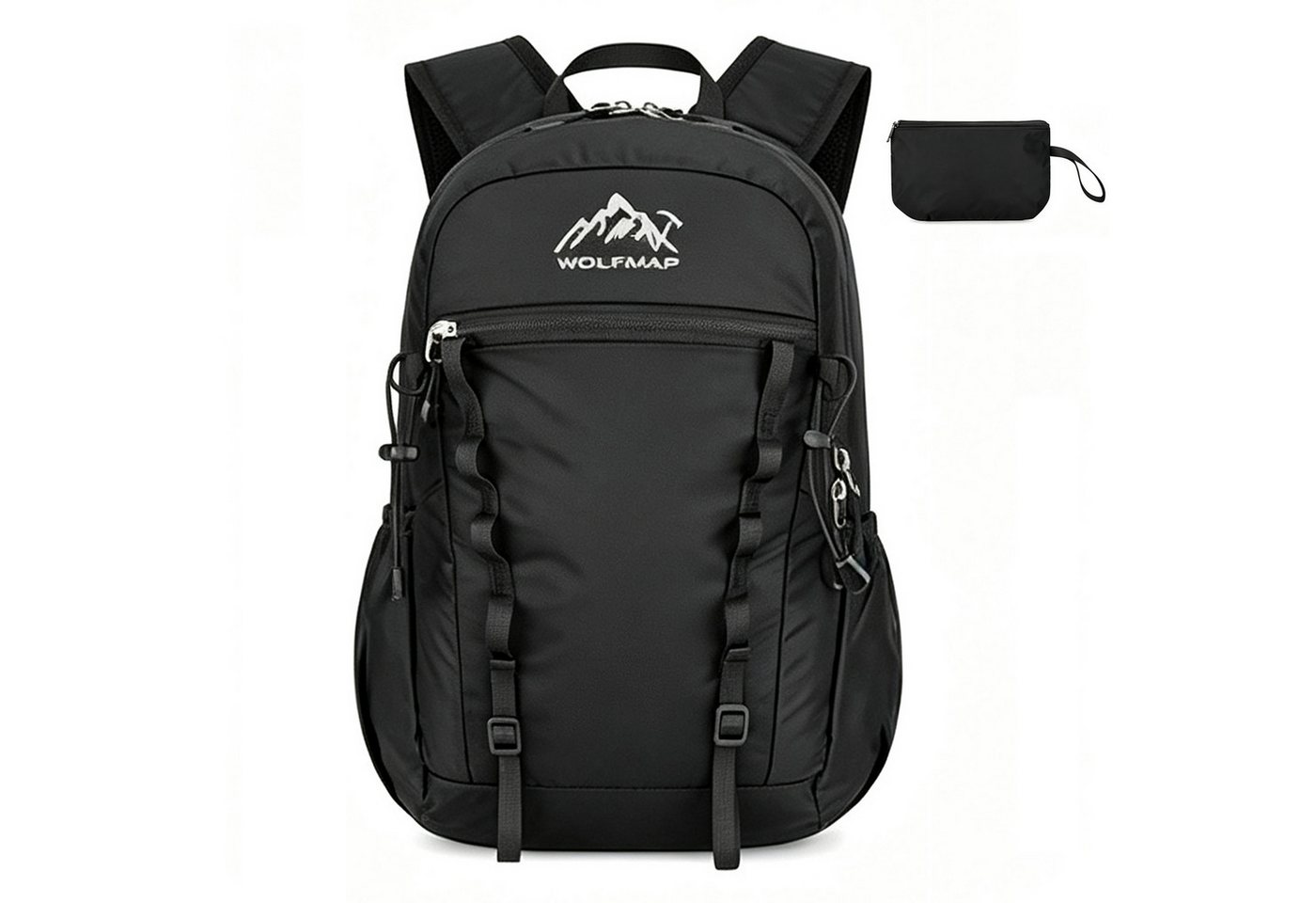 Fyrove Wanderrucksack 15L Wanderrucksack Kleiner Rucksack Leichter Daypack Tagesrucksack (für Wandern Daypack Travel Rad und Ausflug, Schwarz) Bild 2