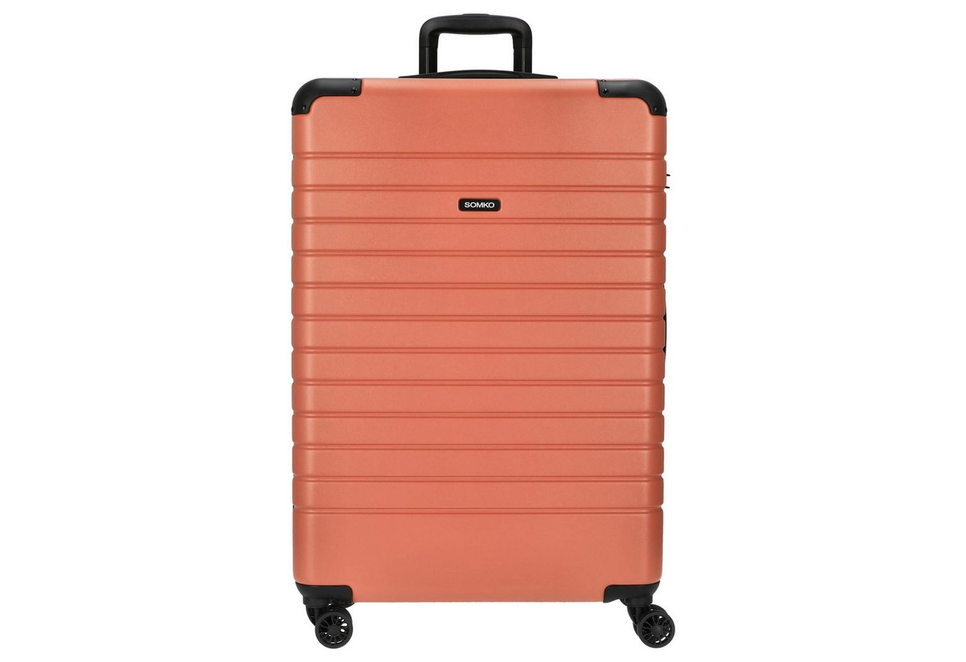SOMKO Koffer Line - 4-Rollen-Trolley L 77 cm (coral), 4 Rollen Bild 2