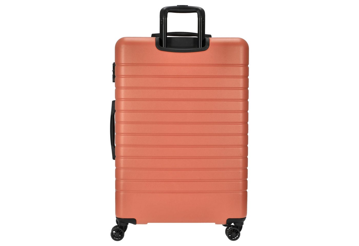 SOMKO Koffer Line - 4-Rollen-Trolley L 77 cm (coral), 4 Rollen Bild 3