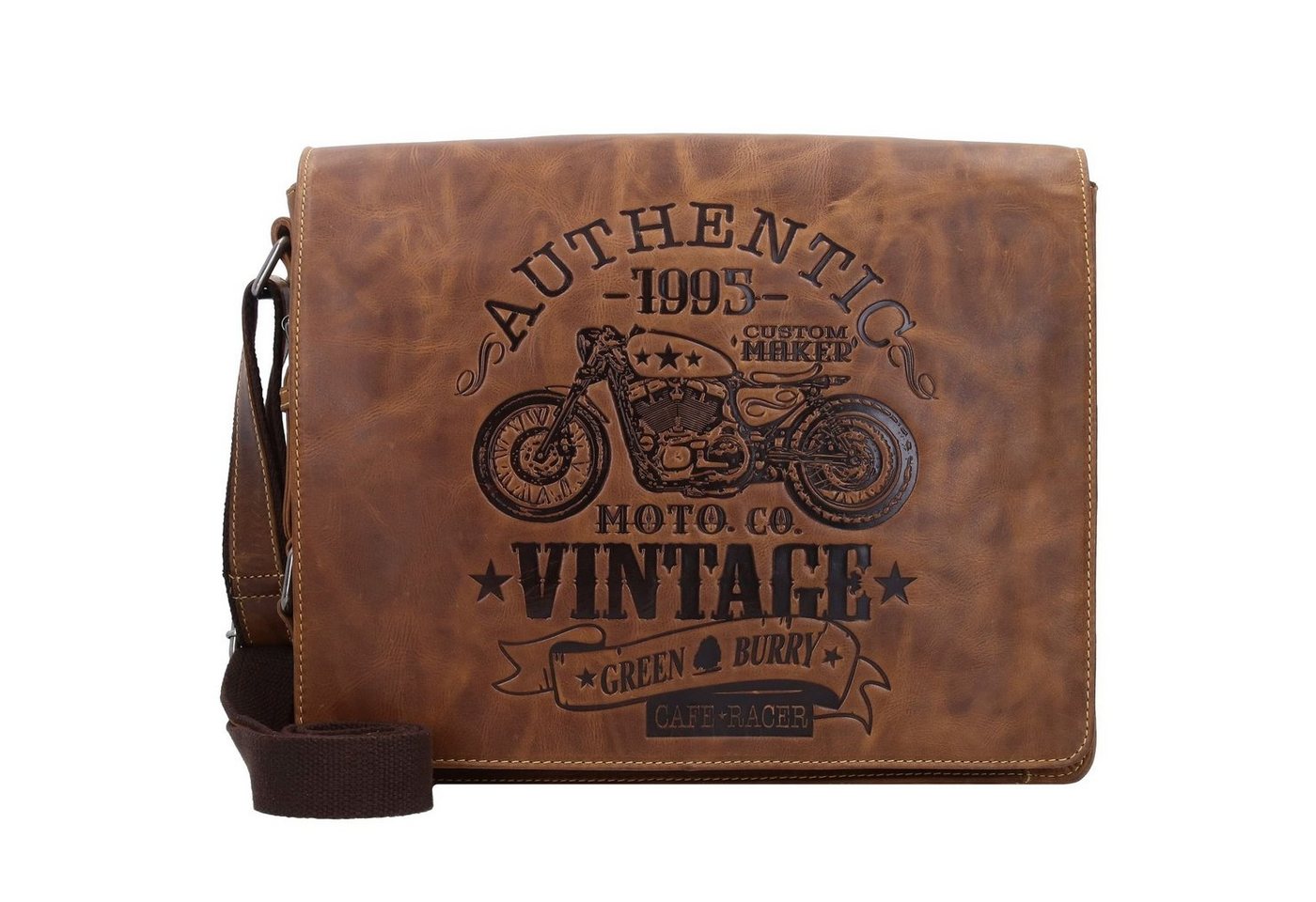 Greenburry Messenger Bag Cafe-Racer, Leder Bild 2