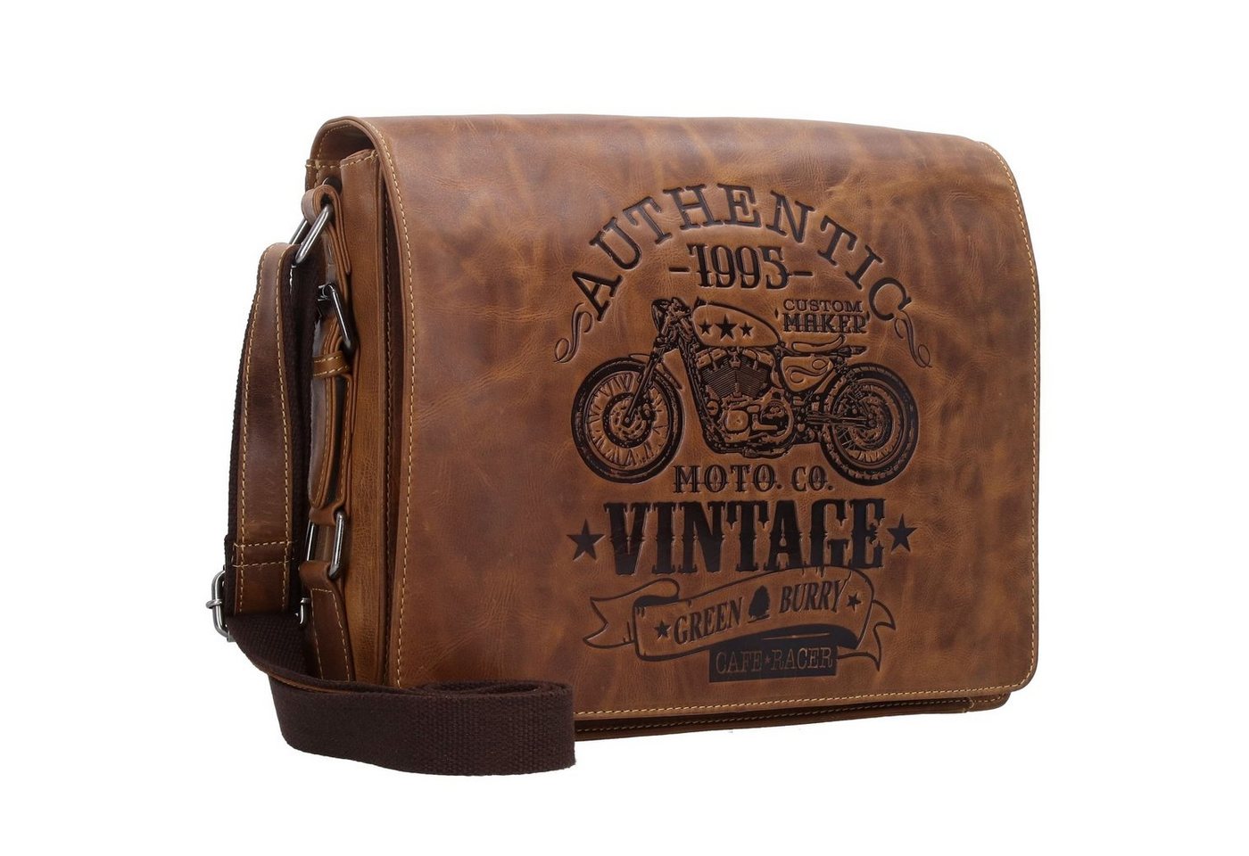 Greenburry Messenger Bag Cafe-Racer, Leder Bild 3