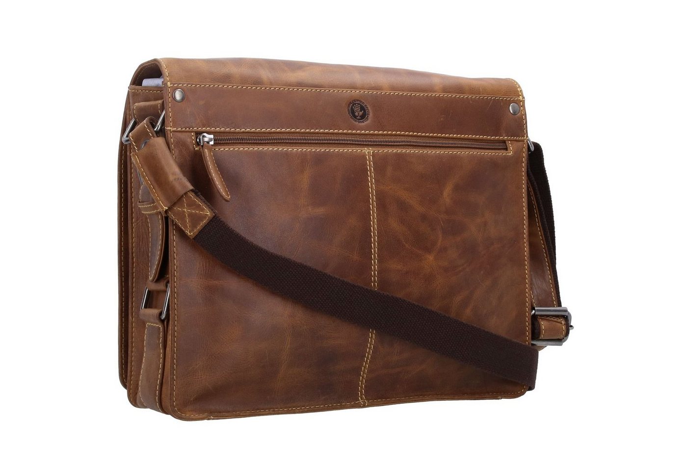 Greenburry Messenger Bag Cafe-Racer, Leder Bild 5