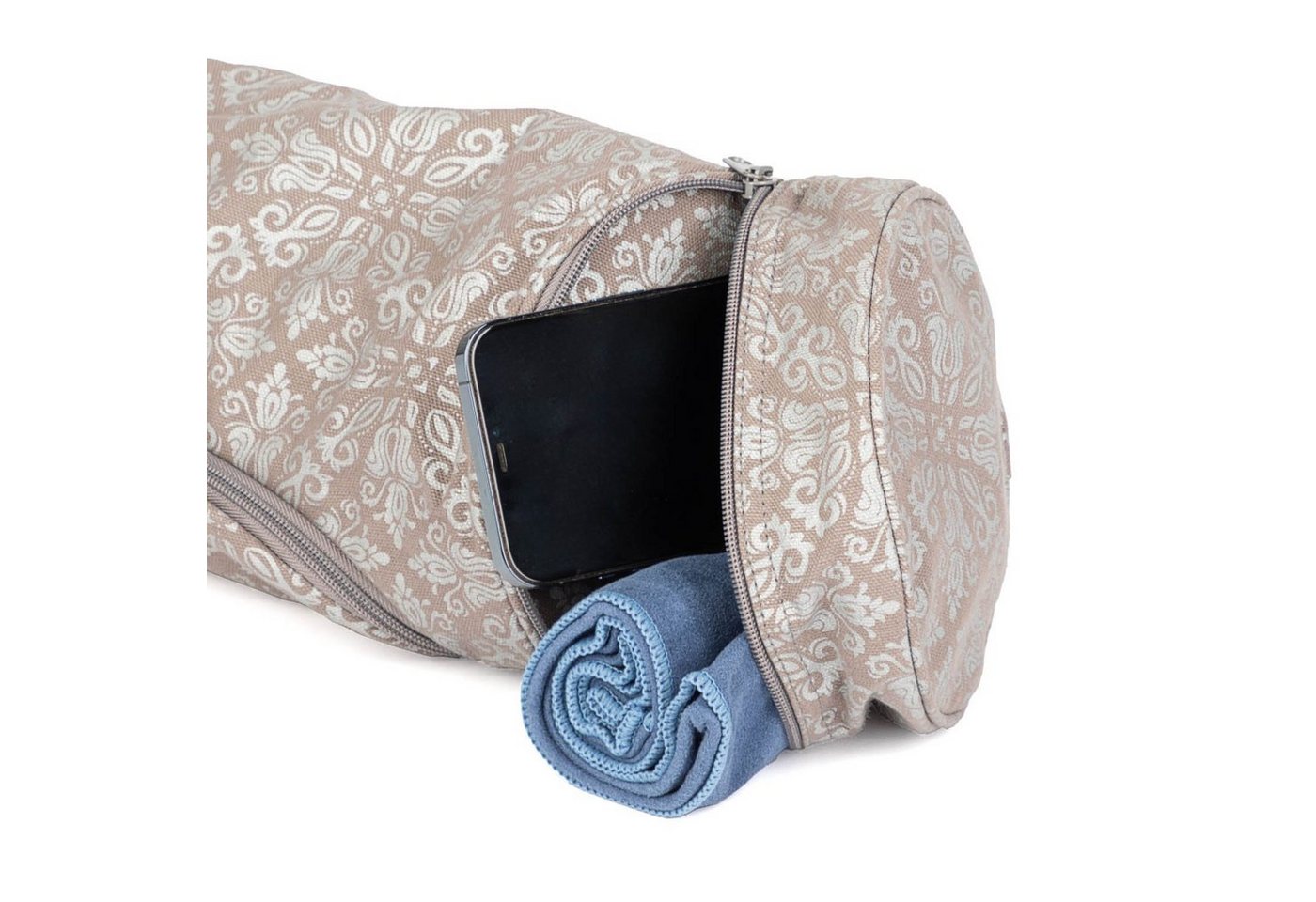 bodhi Yogatasche Yogatasche ASANA BAG COTTON 60 cm, Raja, taupe/silber Bild 3