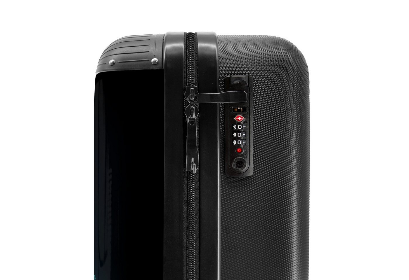 NoBoringSuitcases.com© Kinderkoffer Neontraktor auf schwarzem Hintergrund 55x35x20cm, Handgepäck Koffer, Hartschalenkoffer Kinder, Reisekoffer Jungen Bild 4