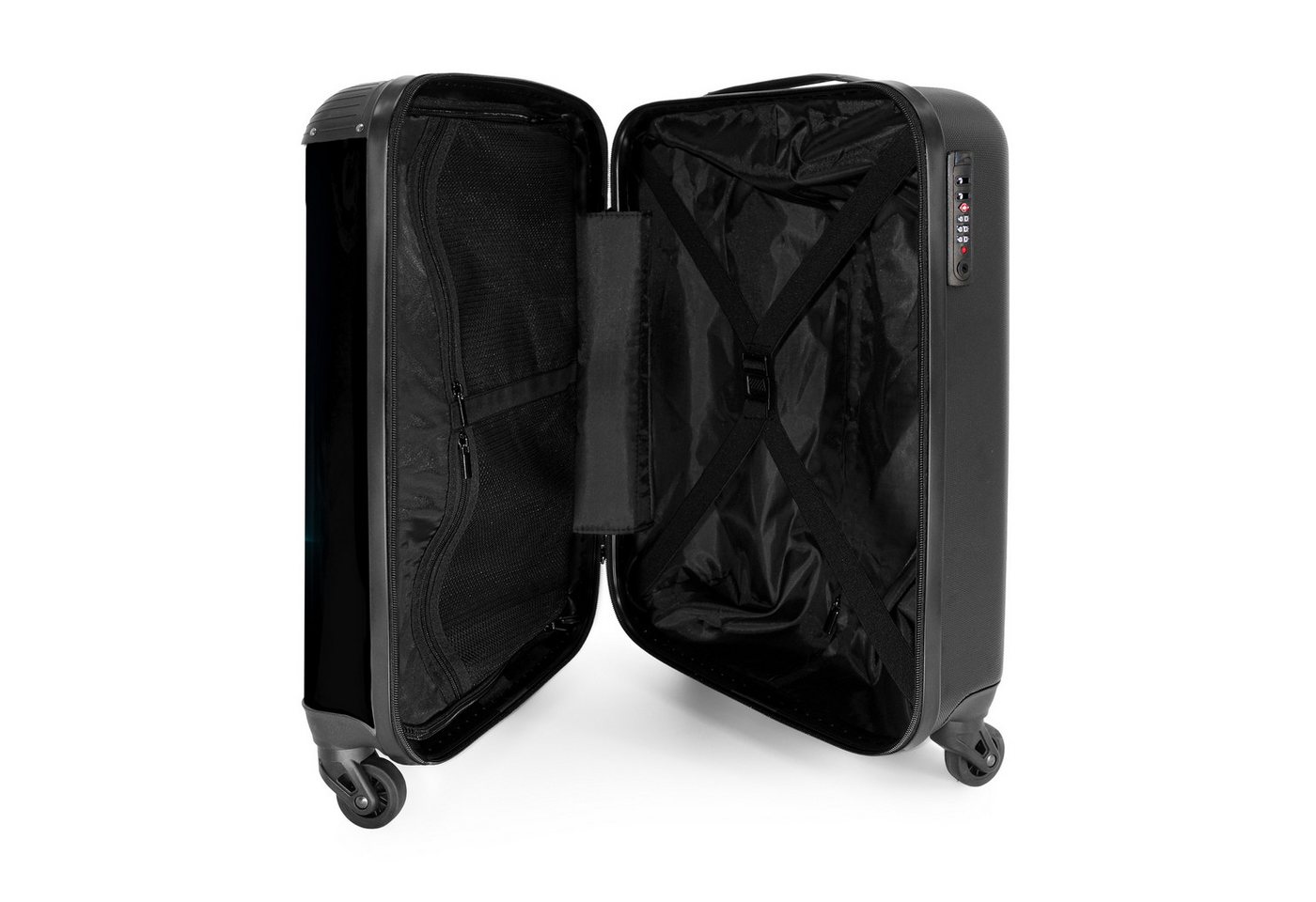 NoBoringSuitcases.com© Kinderkoffer Neontraktor auf schwarzem Hintergrund 55x35x20cm, Handgepäck Koffer, Hartschalenkoffer Kinder, Reisekoffer Jungen Bild 5